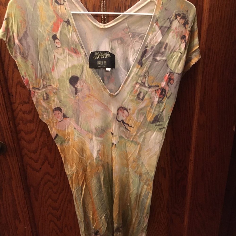 JPGaultier ballerina v neck blouse stretchy Degas